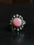 Pink Conch Round Ring | Sterling Silver | Size 9 | A028