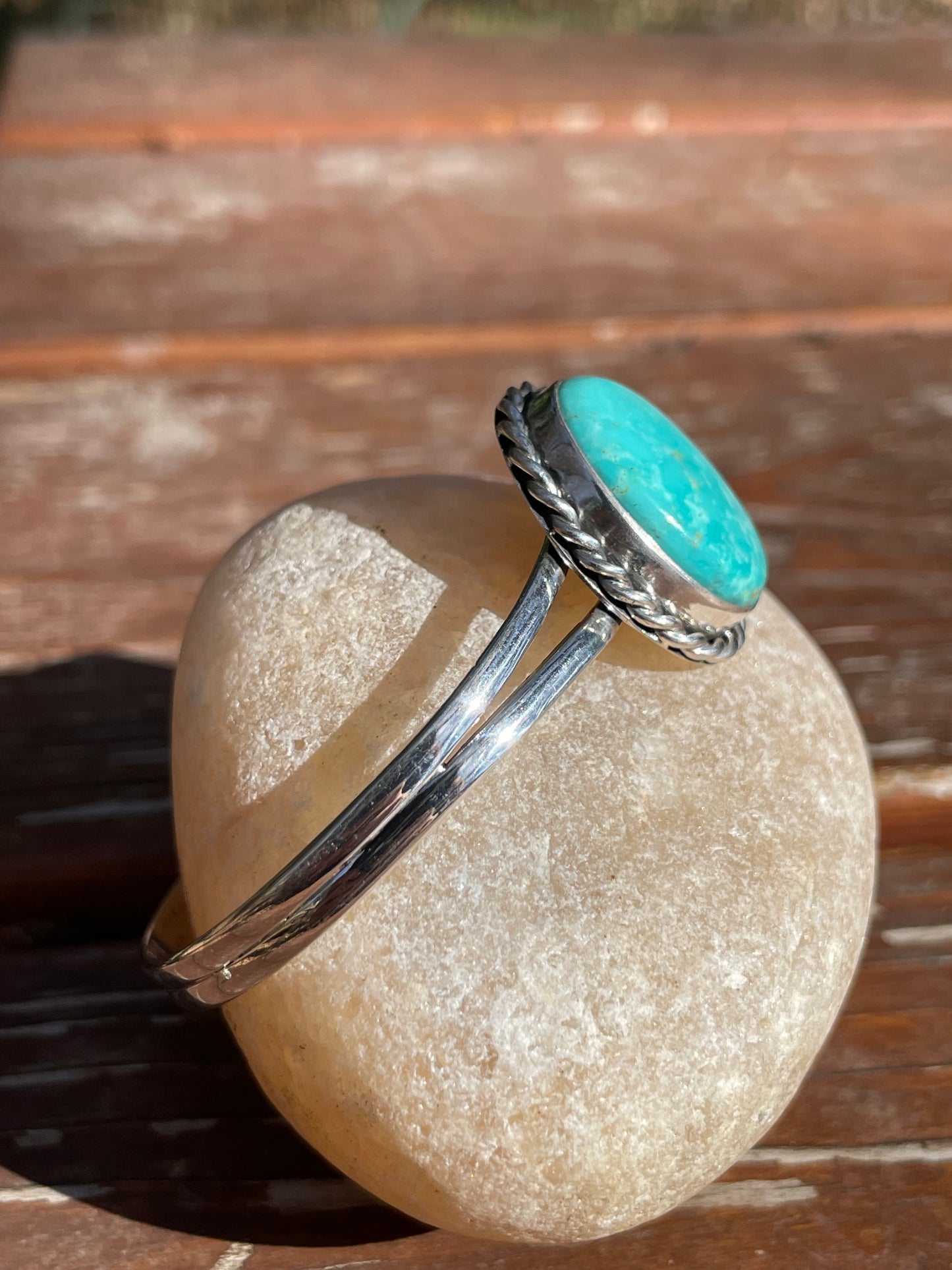 Kingman Turquoise Cuff Bracelet | 925 Sterling Silver D111