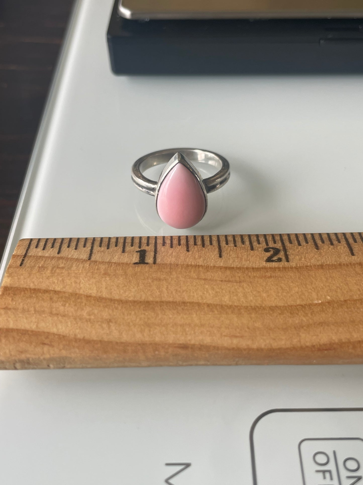 Pink Conch Ring Size 8 | 925 Sterling Silver G119