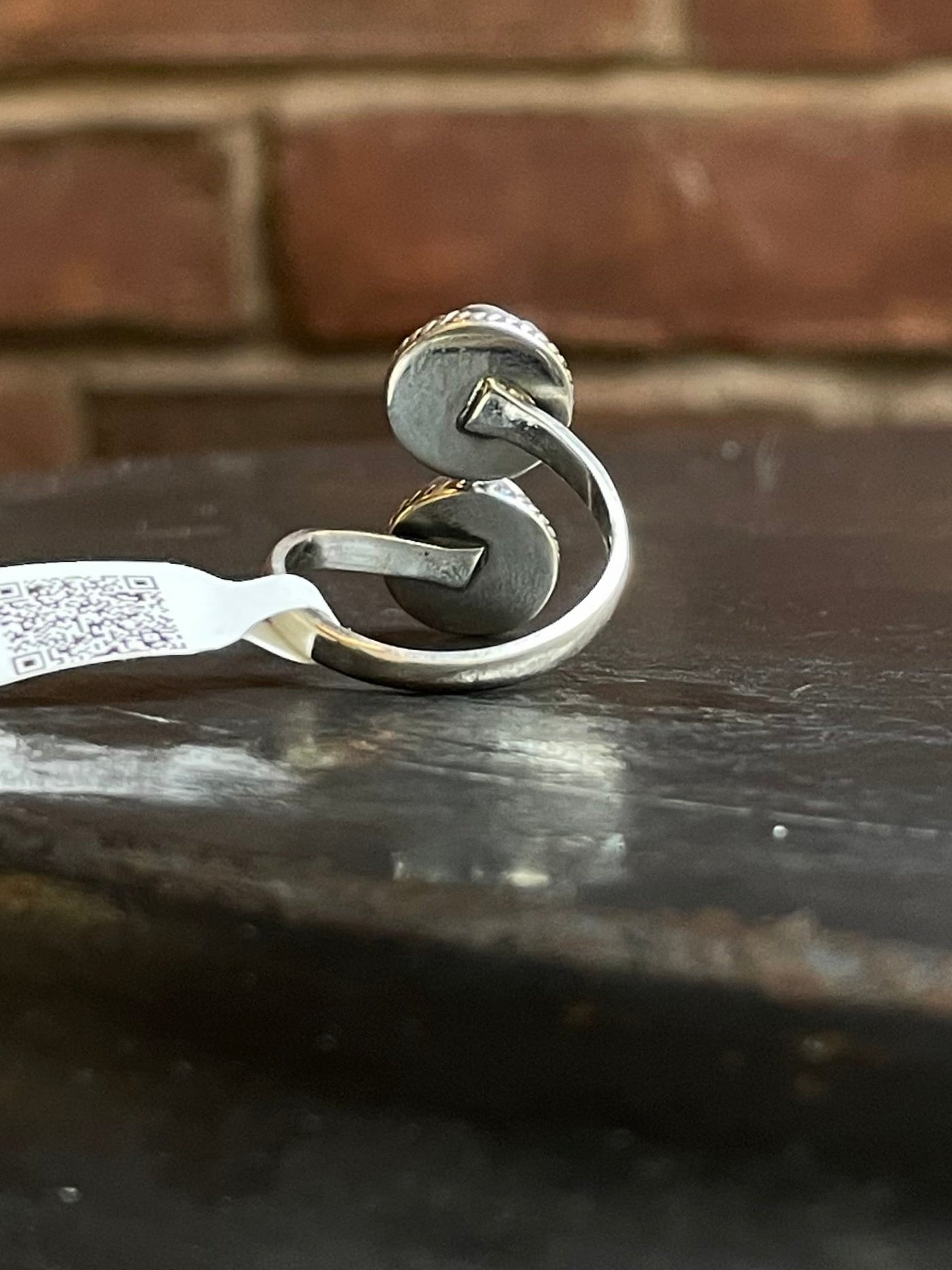 Pink Conch Bypass Ring | Sterling Silver | Size 8 | A214