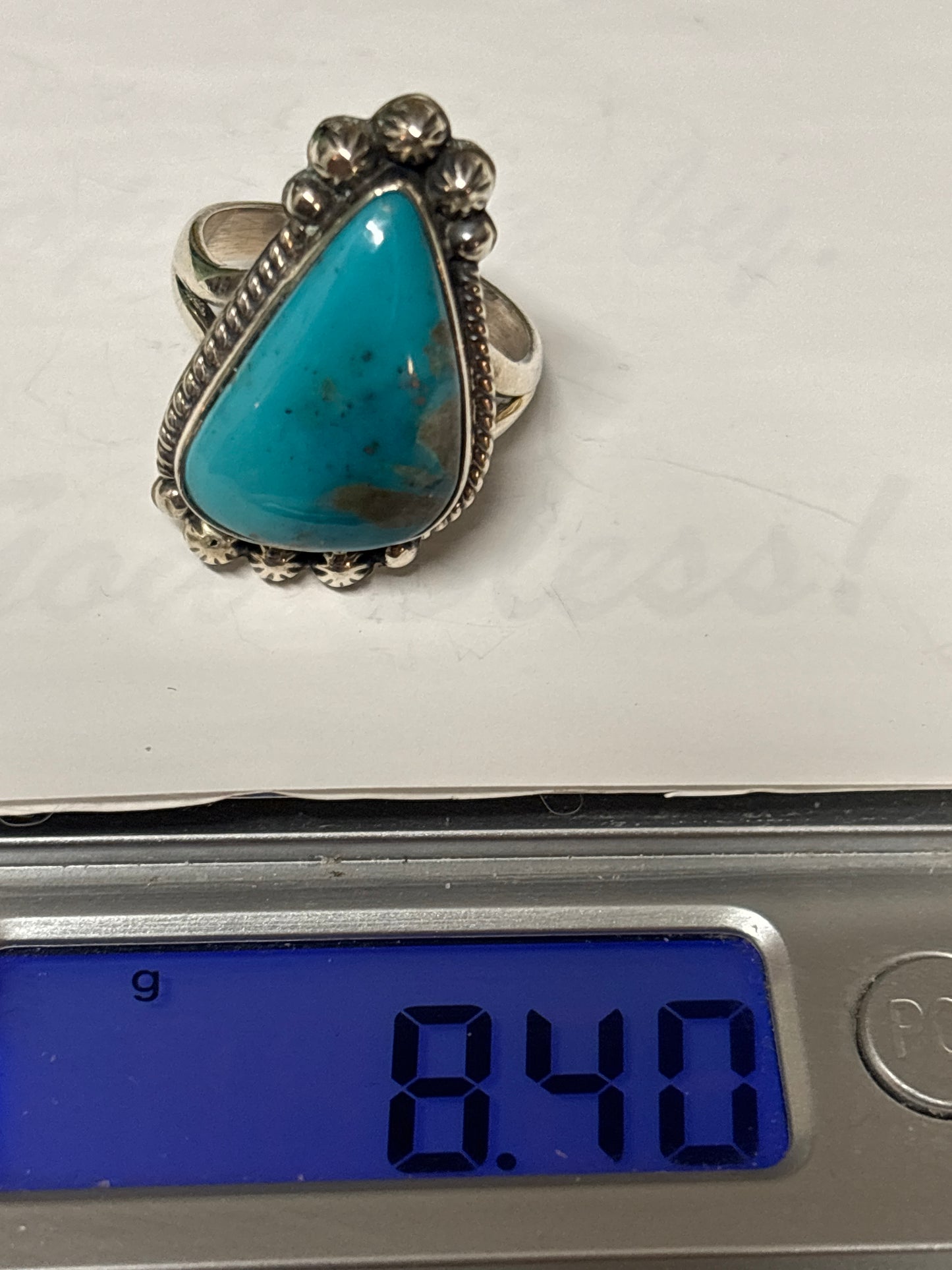 Turquoise Ring Size 9 | 925 Sterling Silver C868