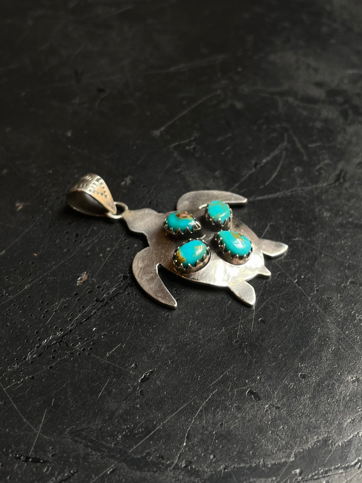 Turquoise Turtle Pendant | 925 Sterling Silver C991