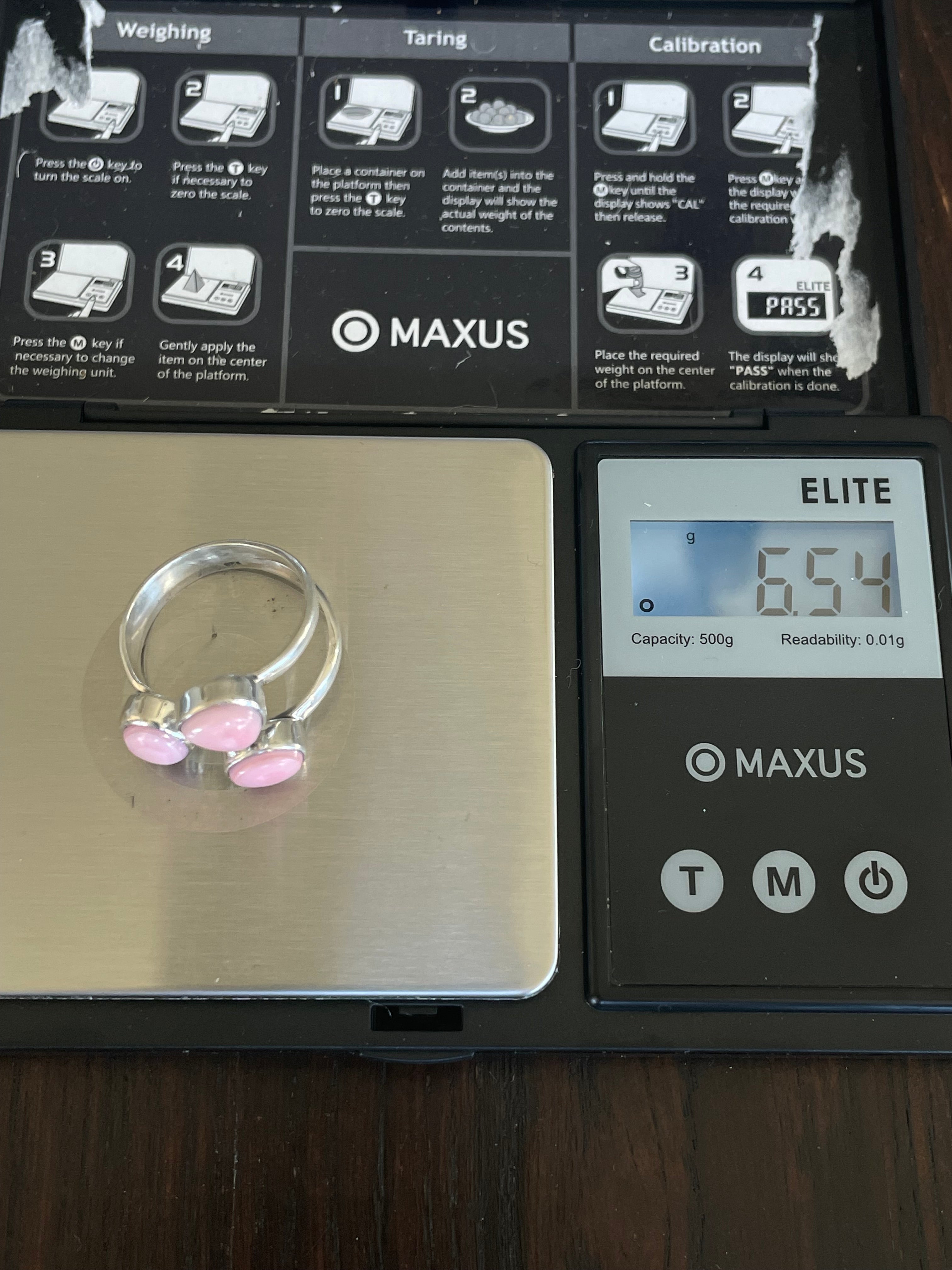 Pink Conch Ring Size 9 | 925 Sterling Silver E750