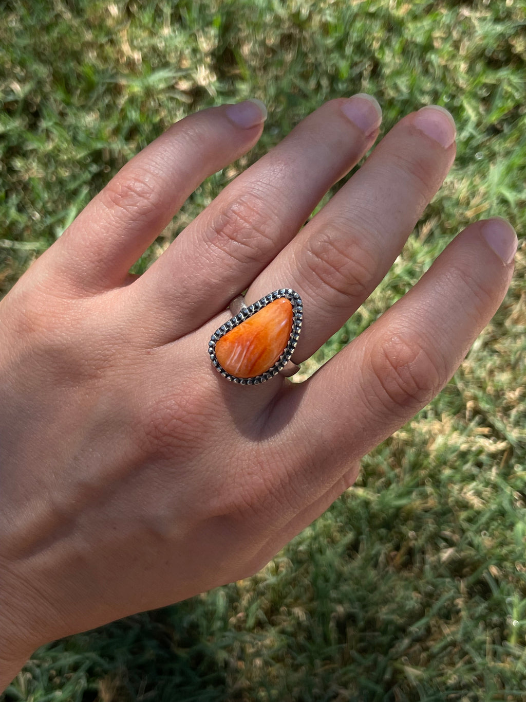 Spiny Oyster Ring Size 7| 925 Sterling Silver D288