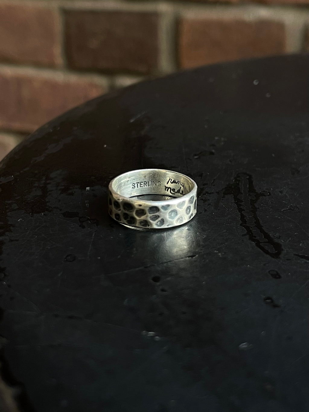 Hammered Sterling Silver Band Ring | 925 Sterling Silver Size 5 G574