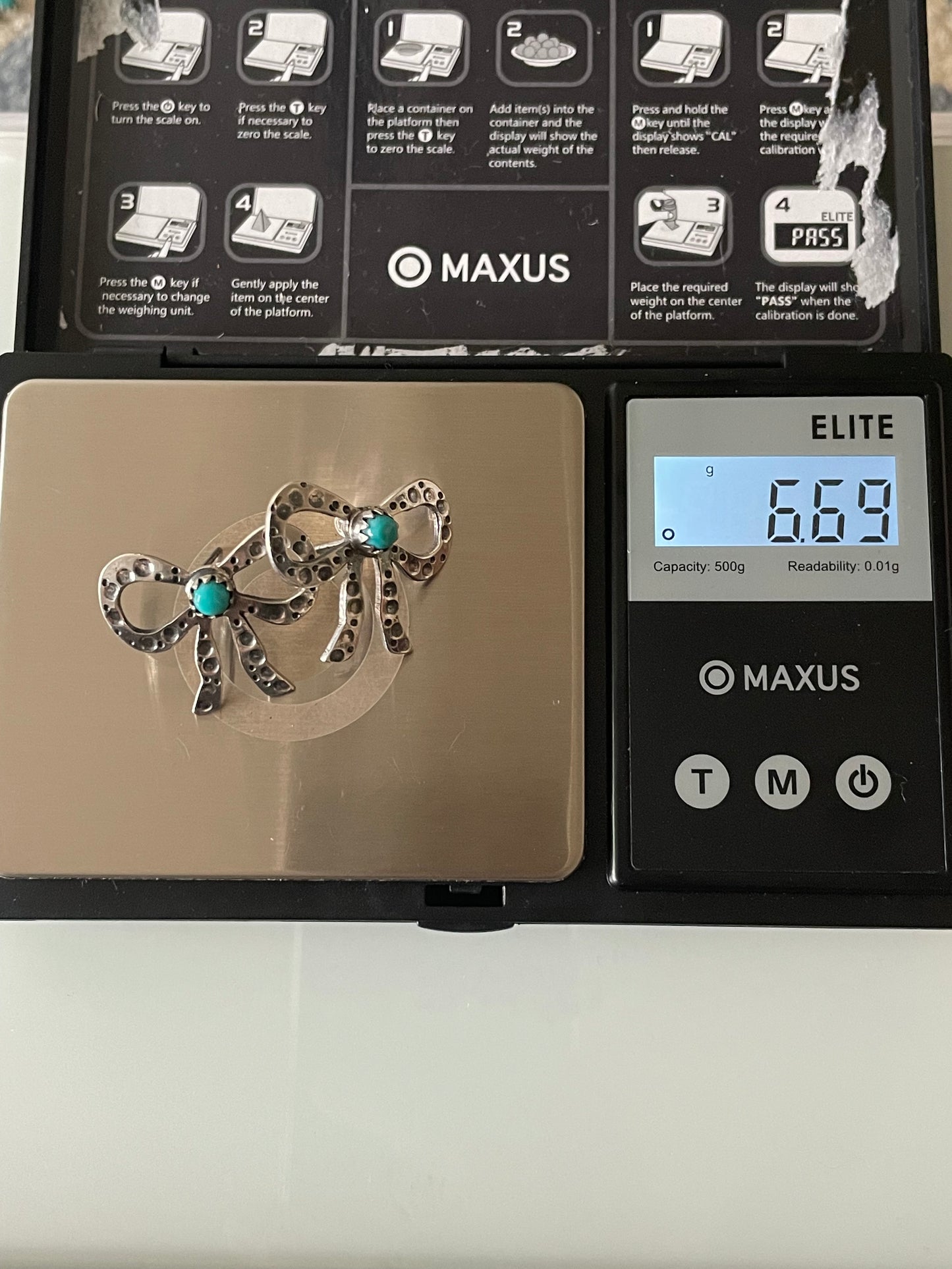 Kingman Turquoise Bow Stud Earrings | Sterling Silver E664