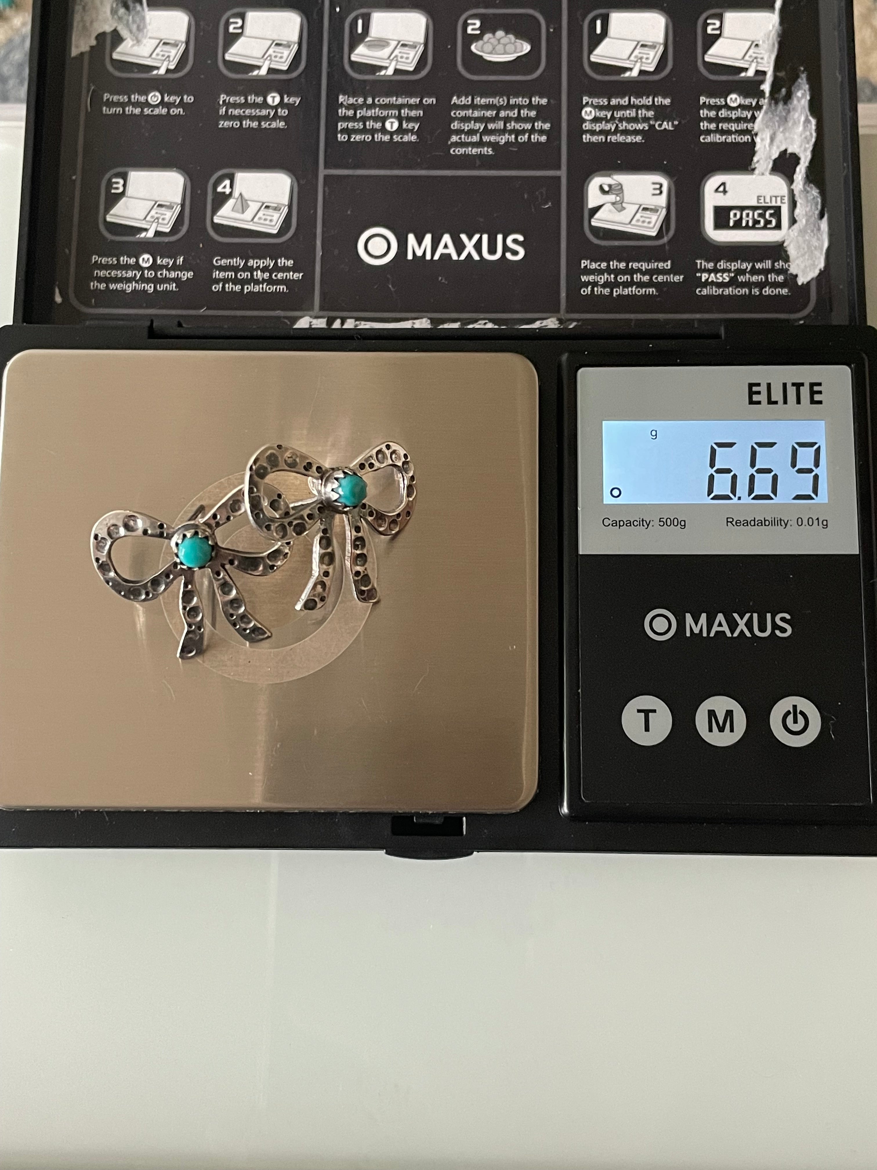 Kingman Turquoise Bow Stud Earrings | Sterling Silver E664