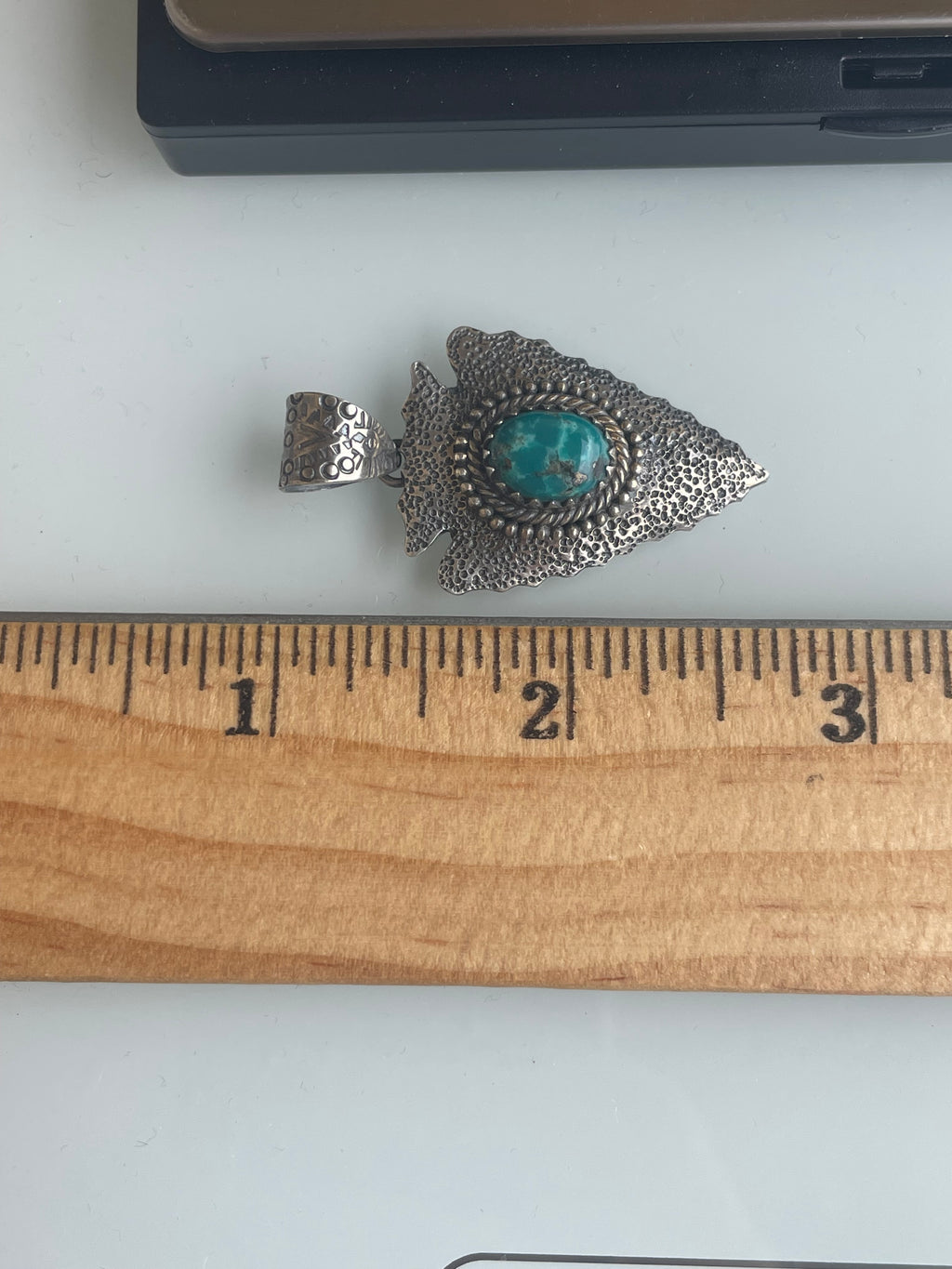 Kingman Turquoise Arrowhead Pendant | 925 Sterling Silver G616