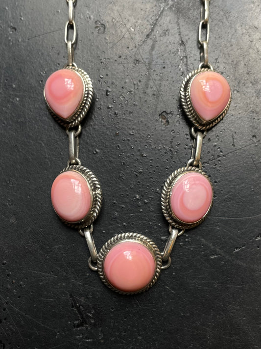 Pink Conch Necklace | 925 Sterling Silver E976