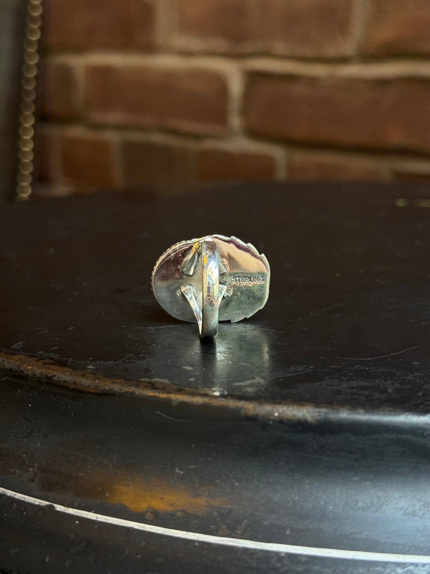 Pink Conch Leaf Ring | 925 Sterling Silver | Size 9 C248