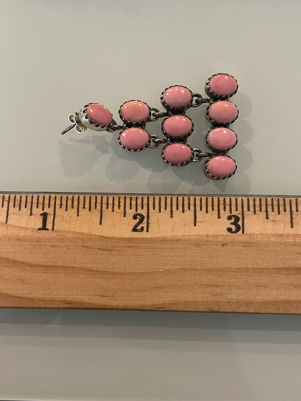 Pink Conch Cluster Stud Earrings | 925 Sterling Silver G705