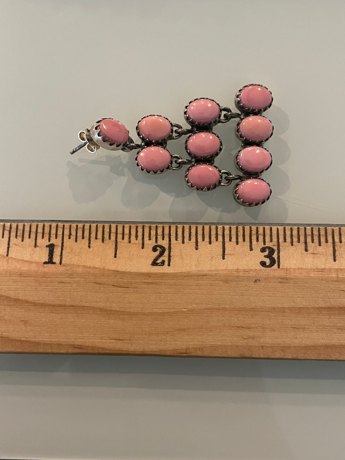 Pink Conch Cluster Stud Earrings | 925 Sterling Silver G705
