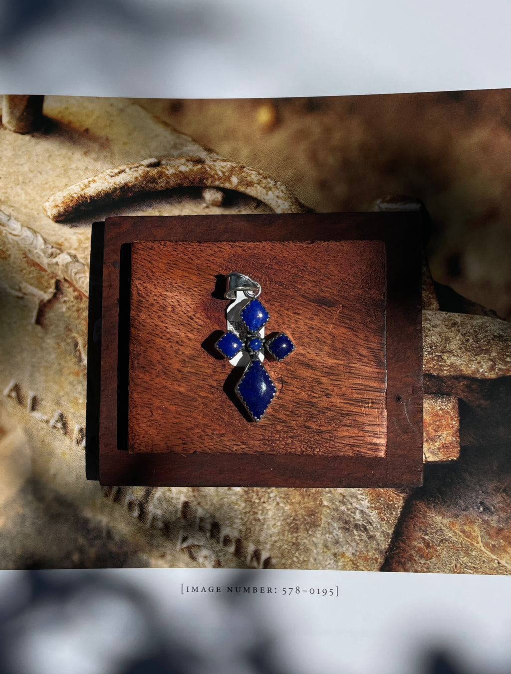 Lapis Cross Pendant | 925 Sterling Silver | D335