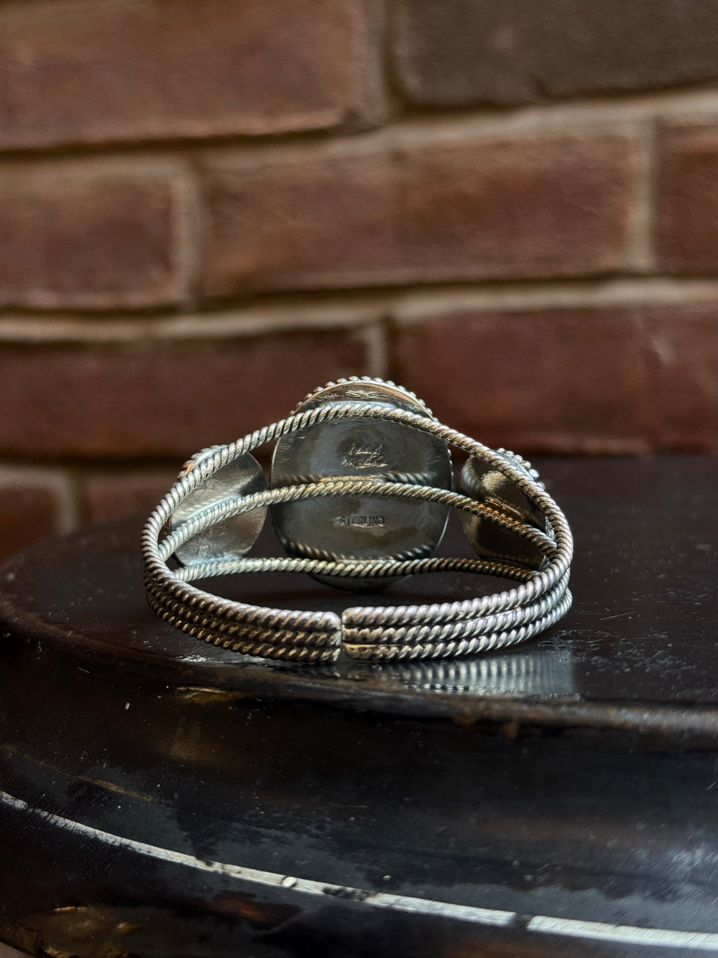 Turquoise Oval Cuff | Sterling Silver | A847