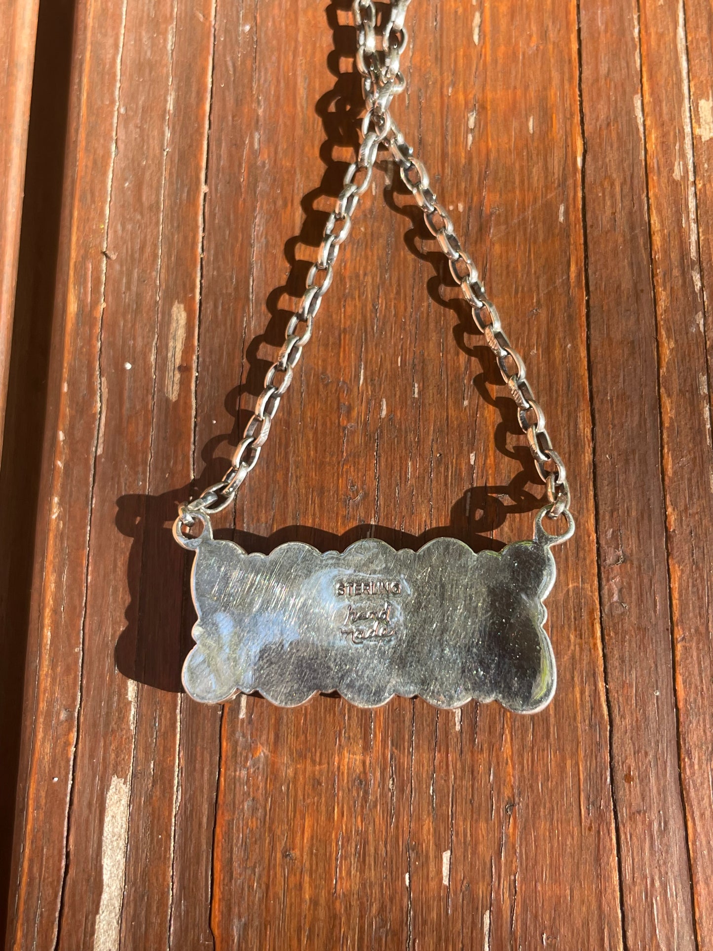 Kingman Turquoise Bar Necklace | 925 Sterling Silver | Z32