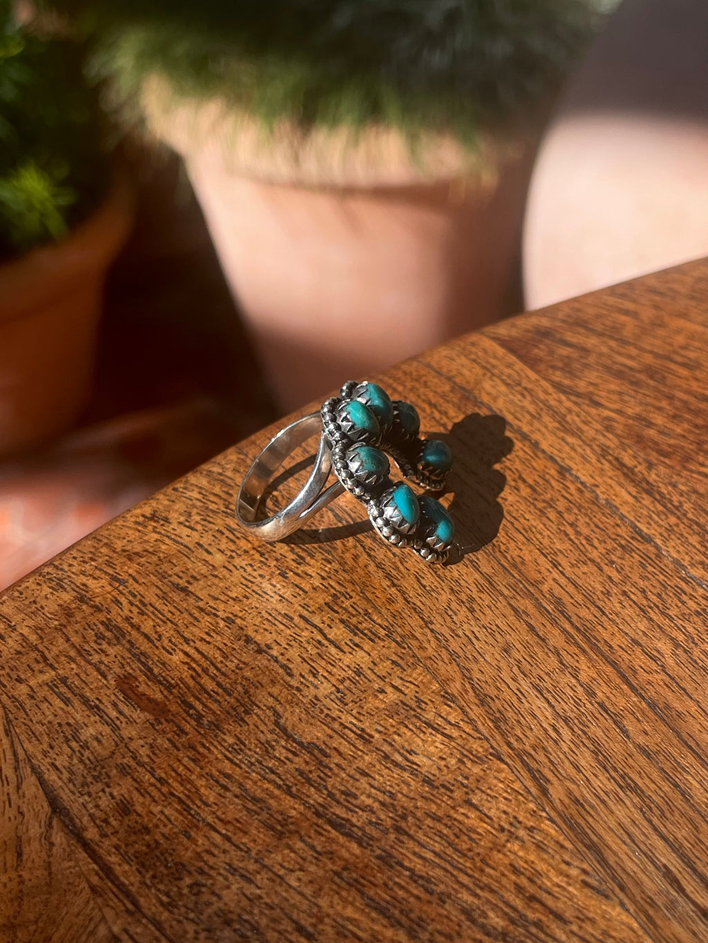 Turquoise Naja Ring Size 8 | 925 Sterling Silver C867