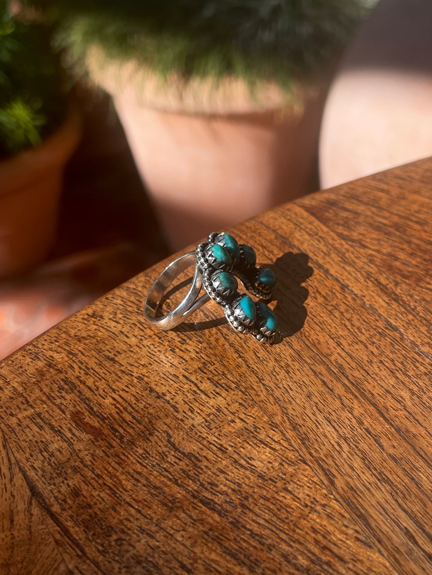 Turquoise Naja Ring Size 8 | 925 Sterling Silver C867
