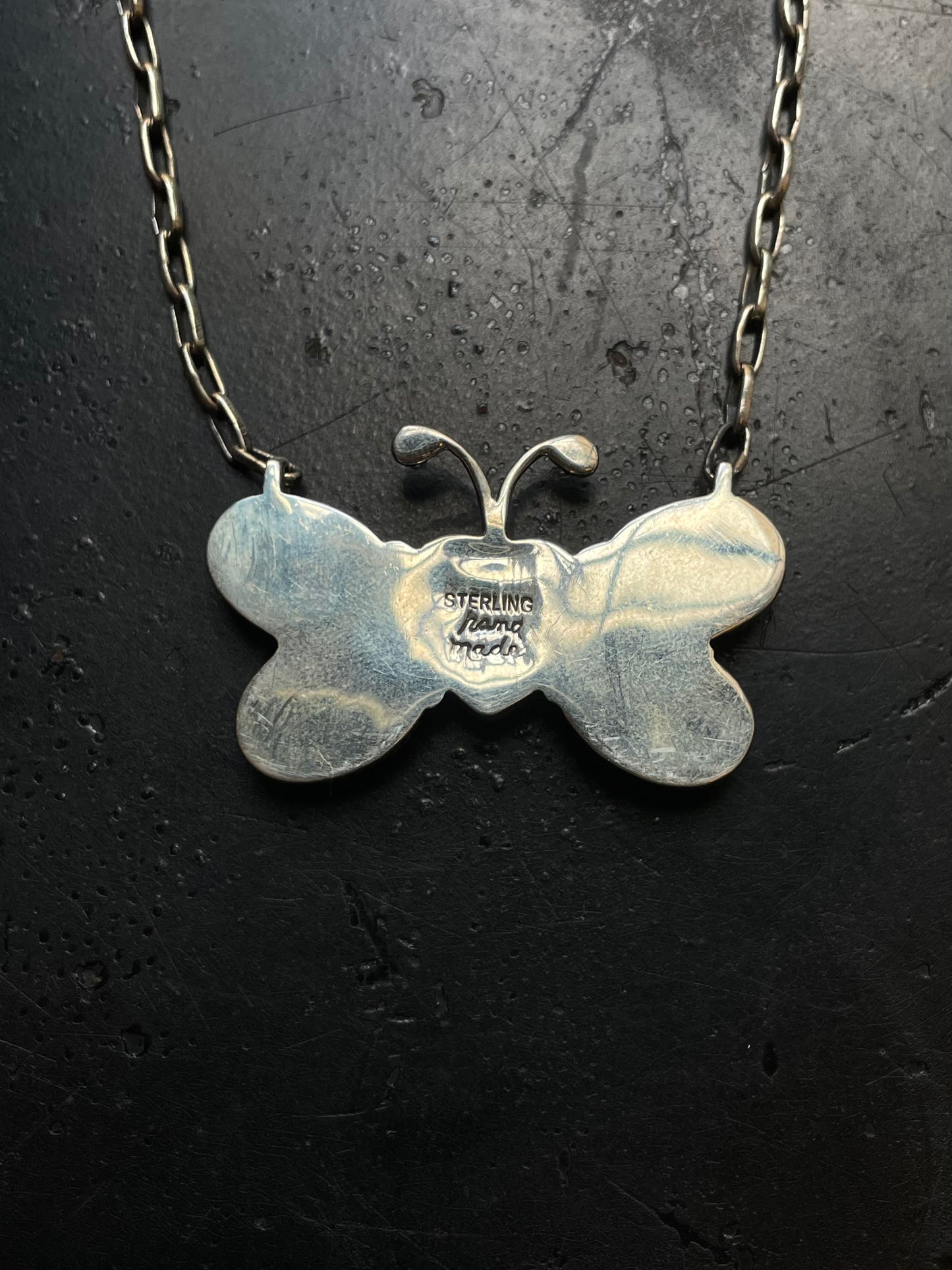 Pink Conch Butterfly Heart Necklace | 925 Sterling Silver E972