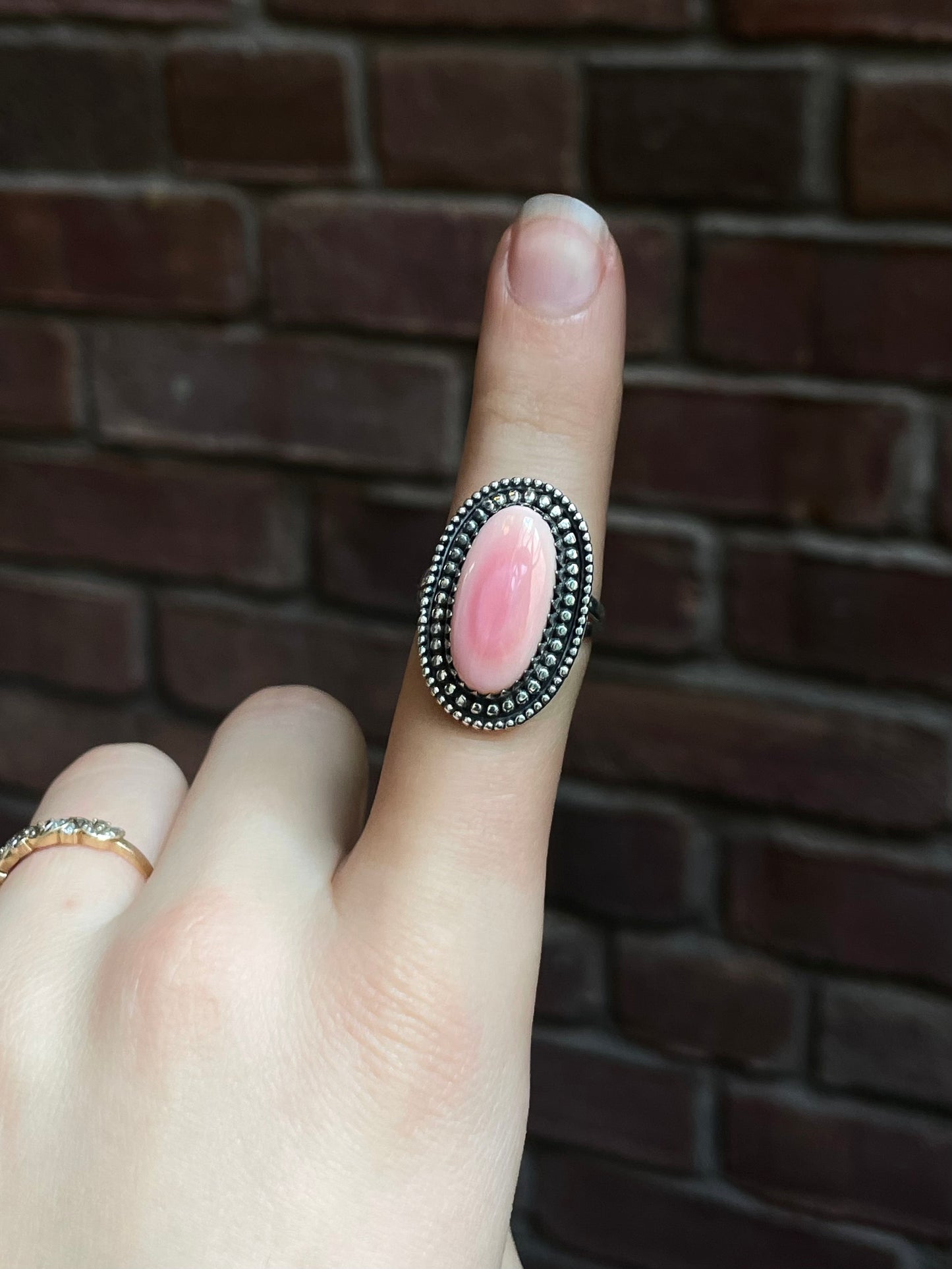 Pink Conch Ring | 925 Sterling Silver | Size 9 E321
