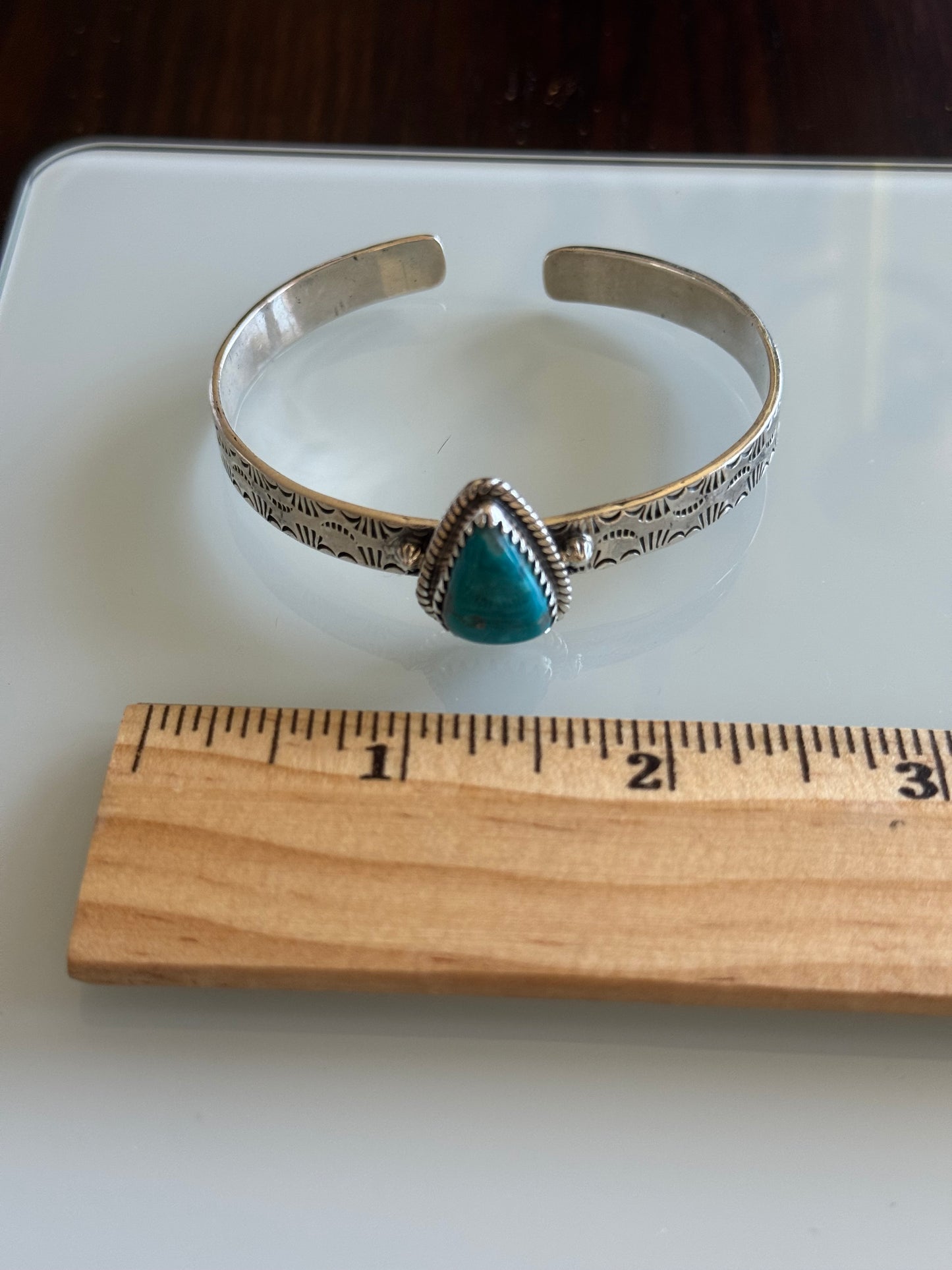 Turquoise Cuff Bracelet | Kingman | 925 Sterling Silver A573