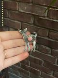 Pink Conch Deer Pendant | 925 Sterling Silver C538