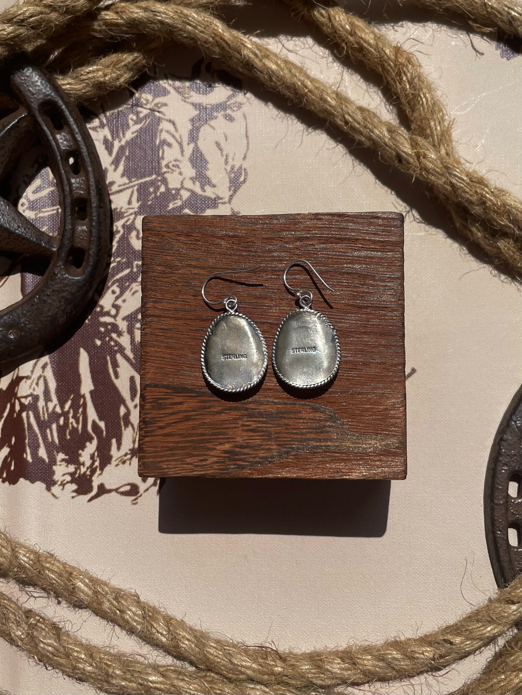 Turquoise Cowboy Hat Dangle  Earrings | 925 Sterling Silver G710