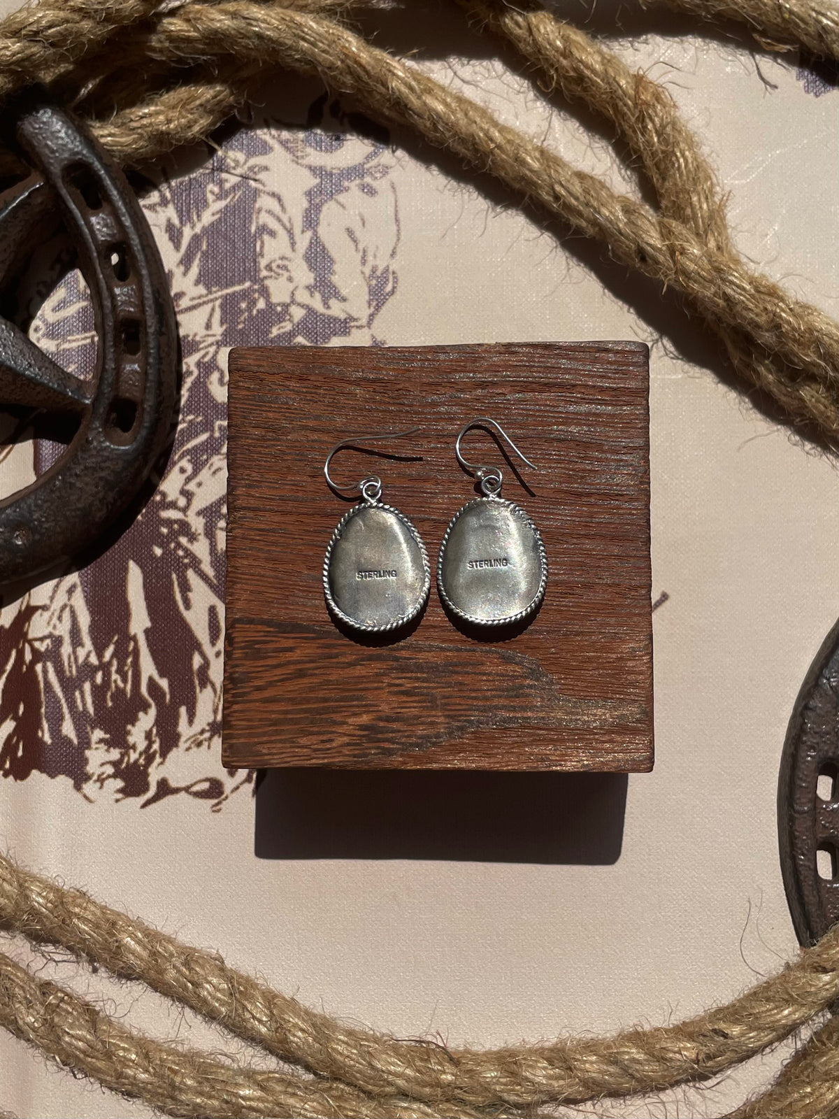 Turquoise Cowboy Hat Dangle  Earrings | 925 Sterling Silver G710