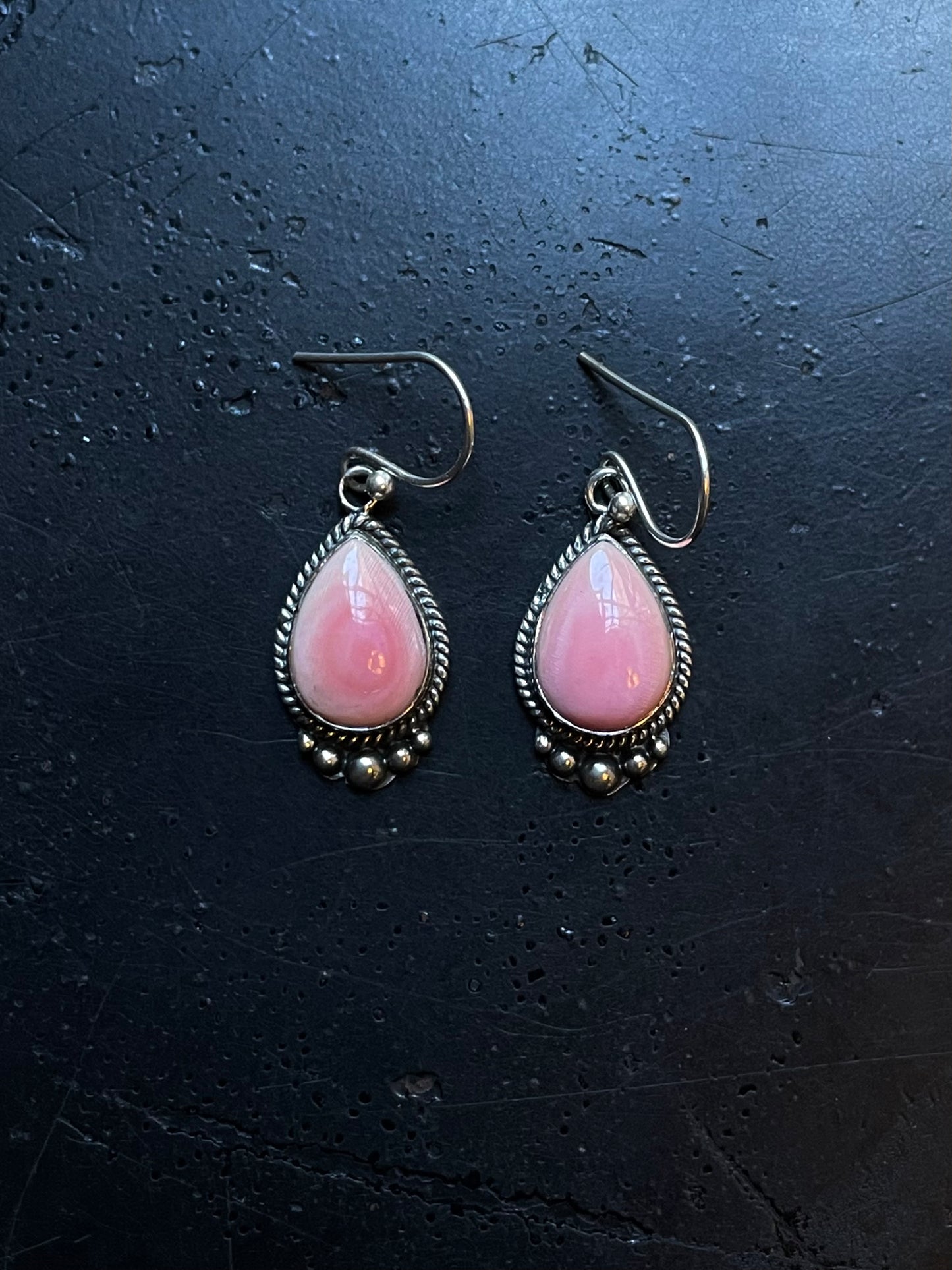 Pink Conch Floral Earrings | 925 Sterling Silver E391