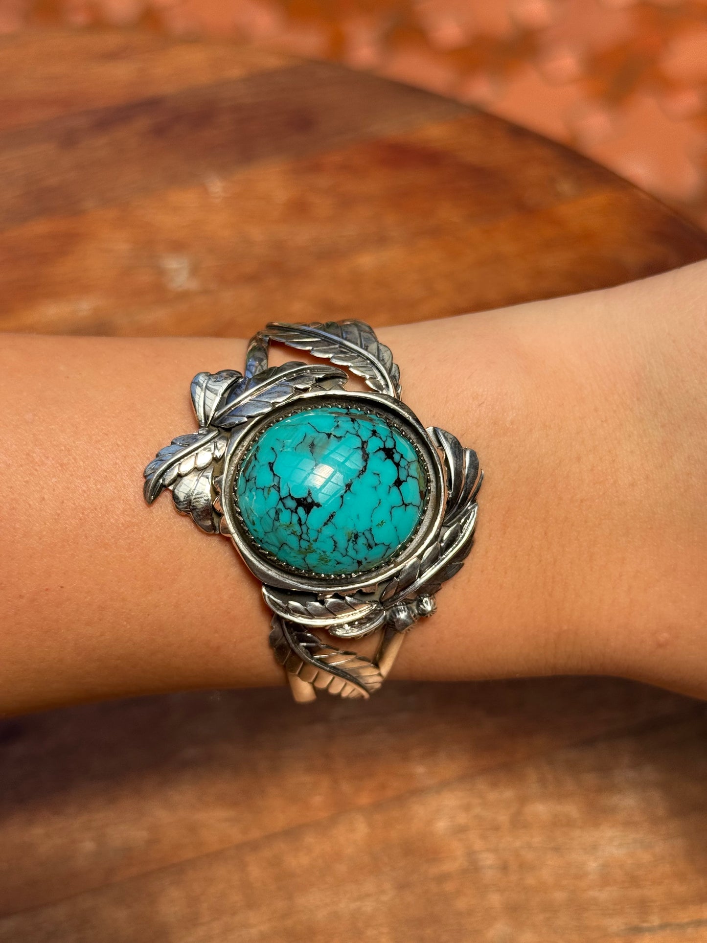 Turquoise Cuff Bracelet | Kingman | 925 Sterling Silver A560