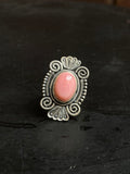 Pink Conch Ring Size 7 | 925 Sterling Silver Southwest E194