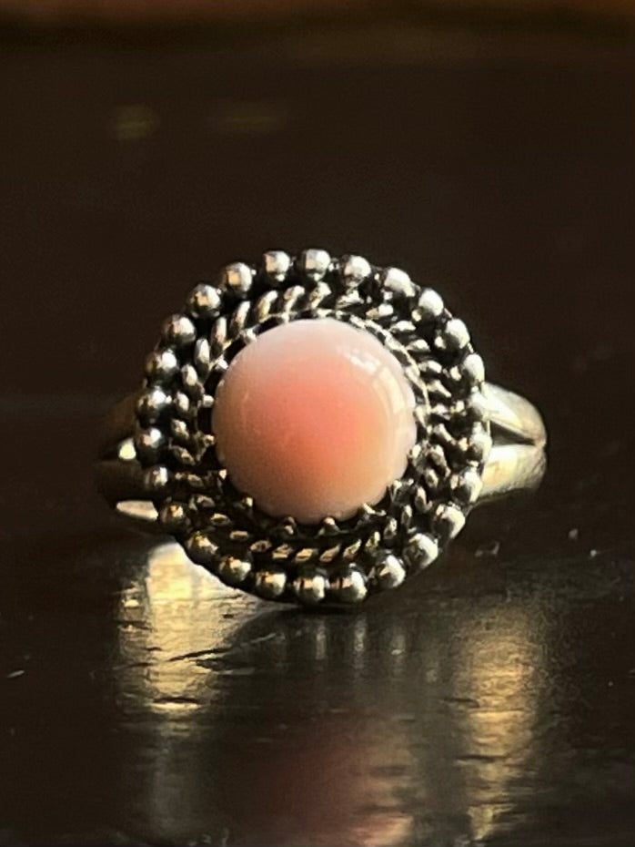Pink Conch Ring Size 6 | 925 Sterling Silver G533
