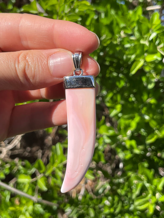 Pink Conch Pendant | 925 Sterling Silver B598