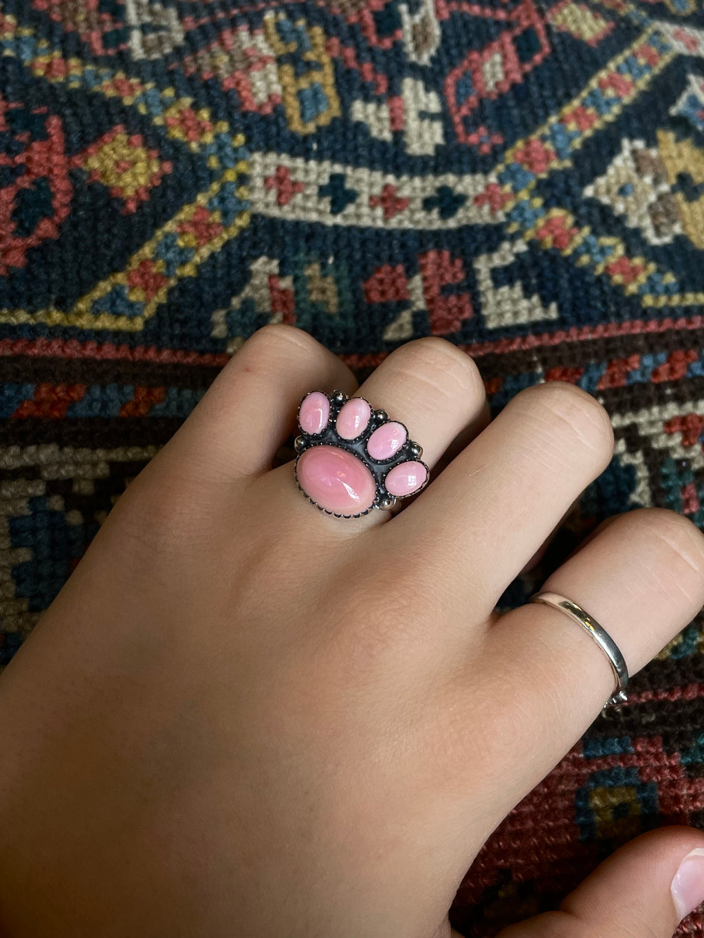 Pink Conch Ring | Sterling Silver 925 Size 7 C718