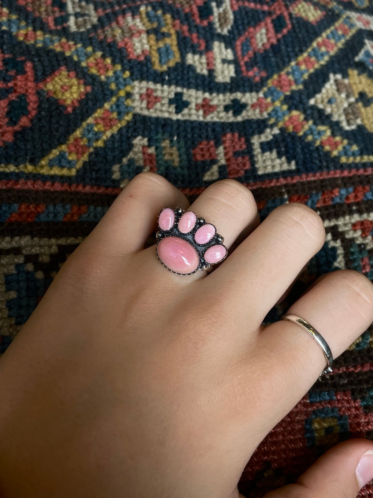 Pink Conch Ring | Sterling Silver 925 Size 7 C718
