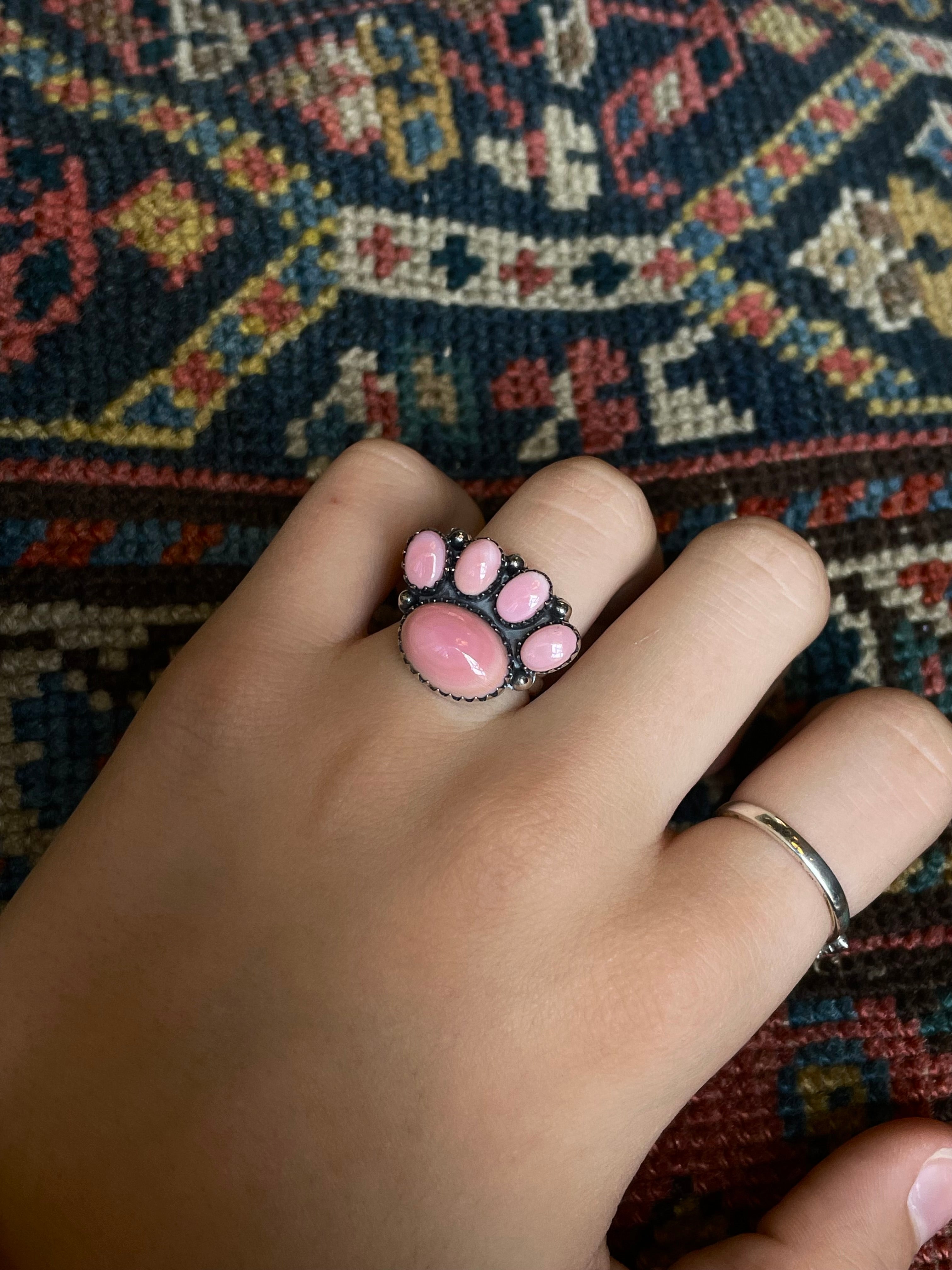 Pink Conch Ring | Sterling Silver 925 Size 7 C718