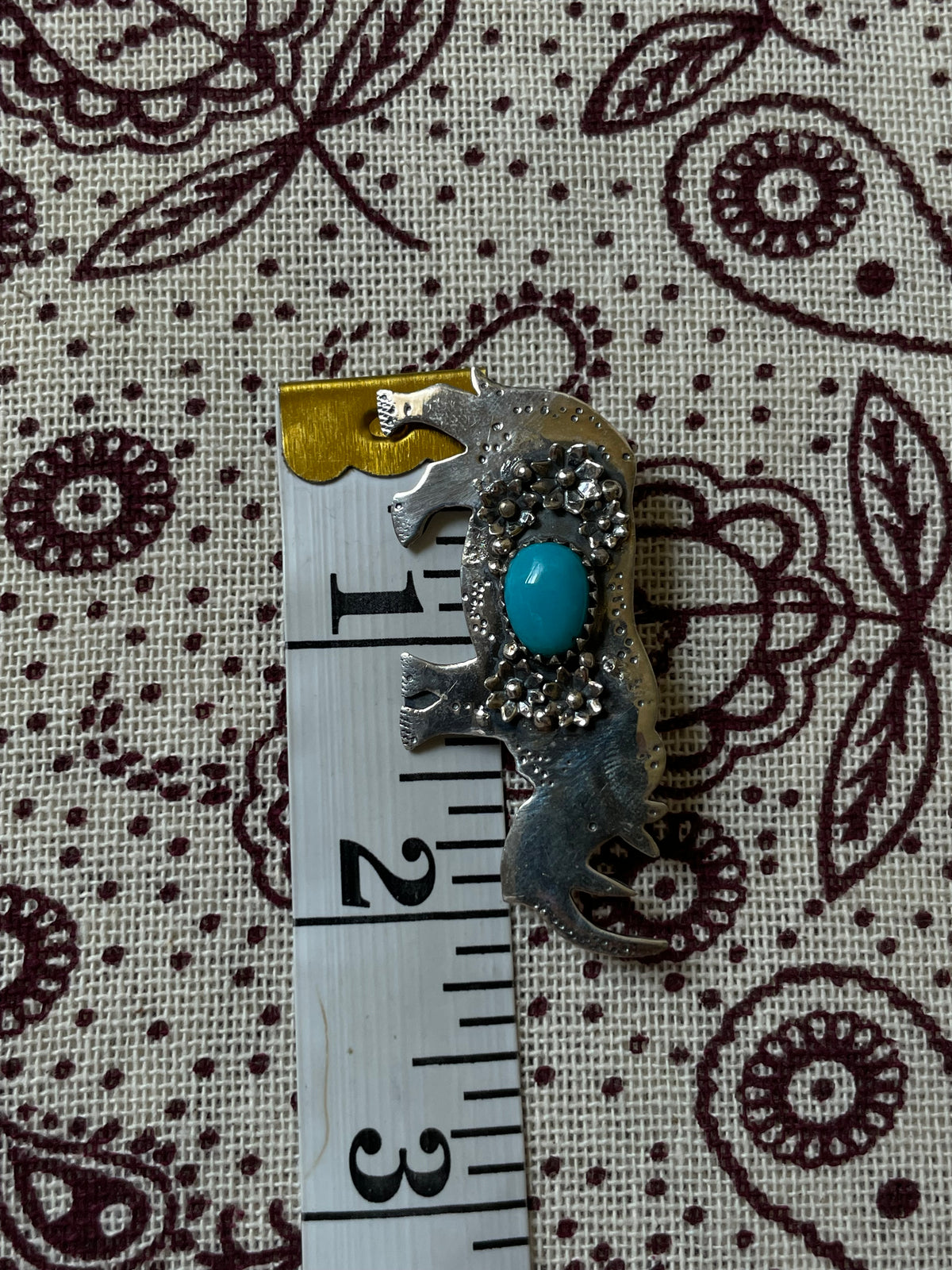 Turquoise Rhino Pendant | 925 Sterling Silver D329