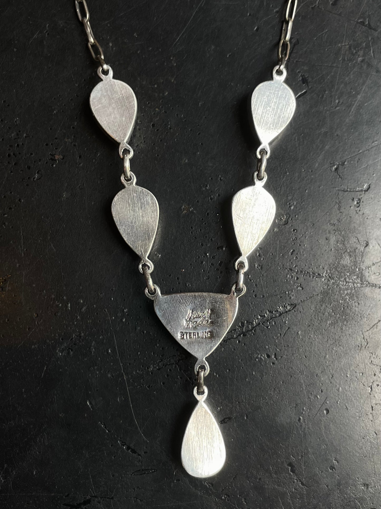 Turquoise Lariat Necklace | 925 Sterling Silver E635