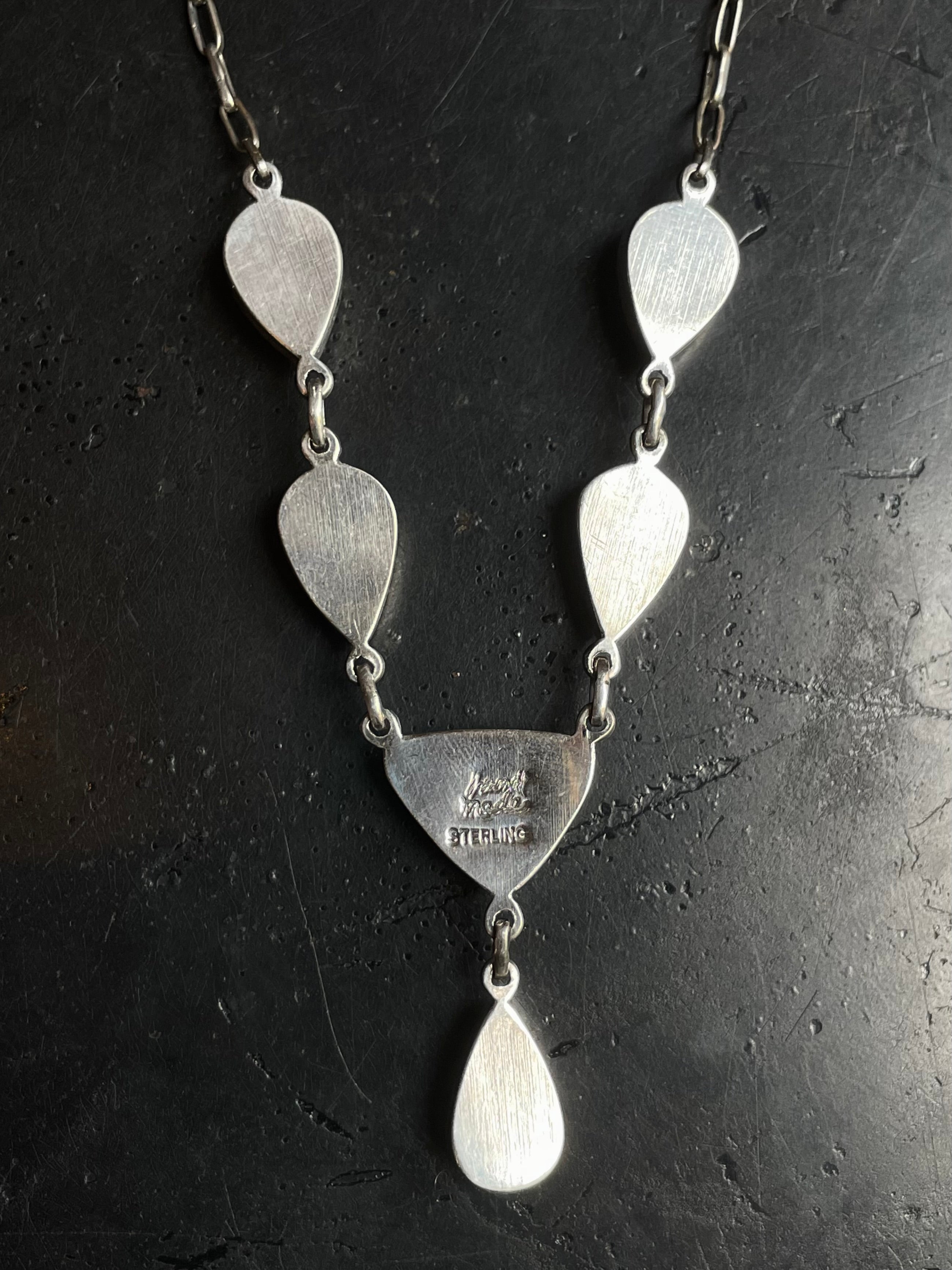 Turquoise Lariat Necklace | 925 Sterling Silver E635