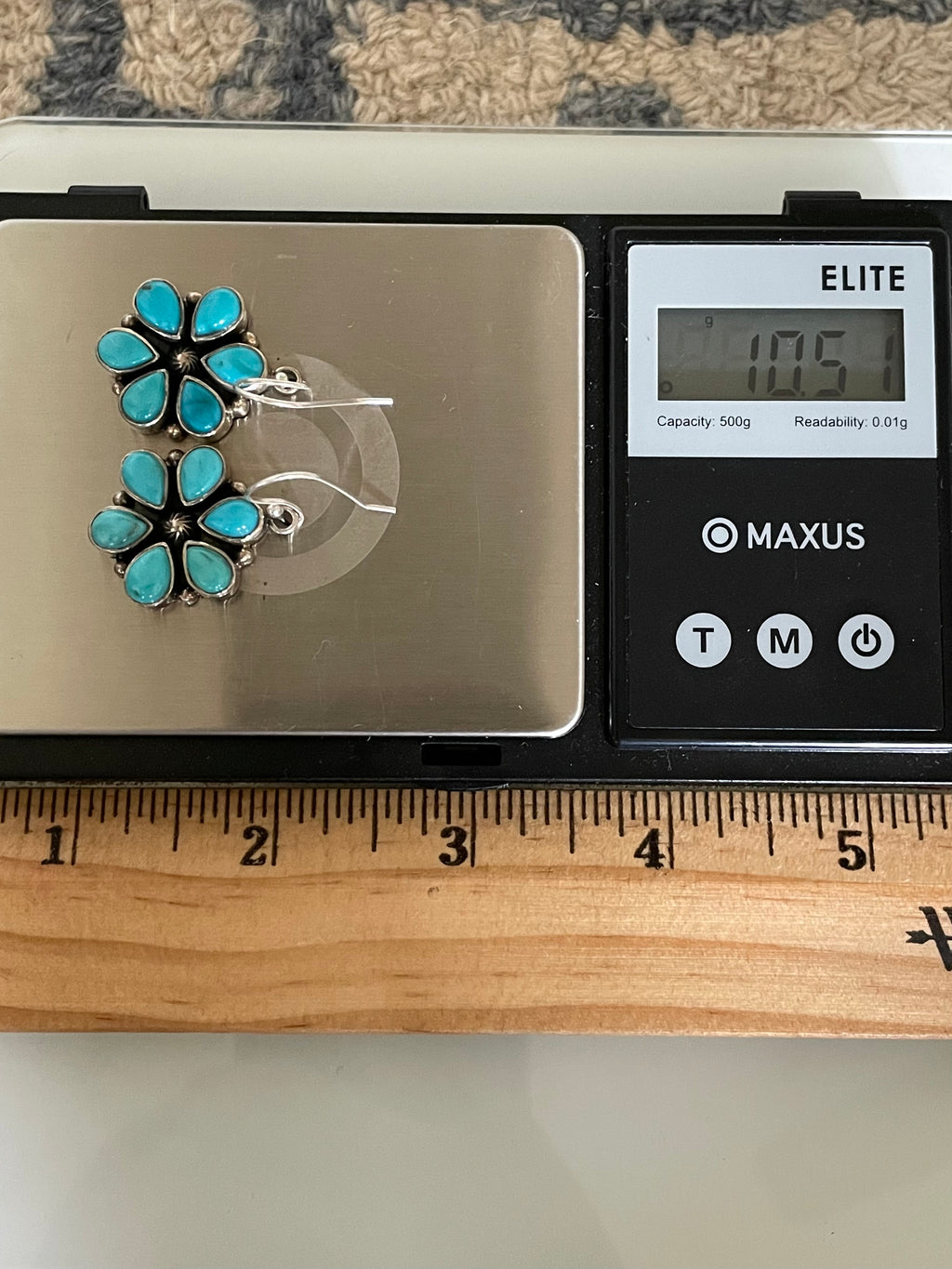 Kingman Turquoise Hook Earrings | 925 Sterling Silver G631