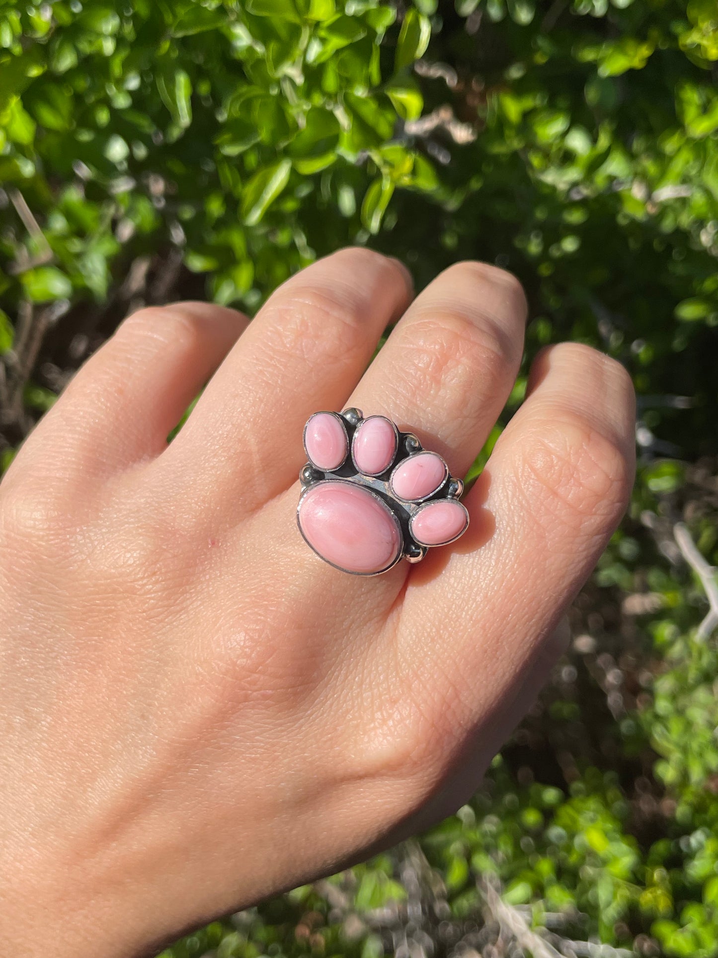 Pink Conch Paw Ring Size 7.25 | 925 Sterling Silver B594