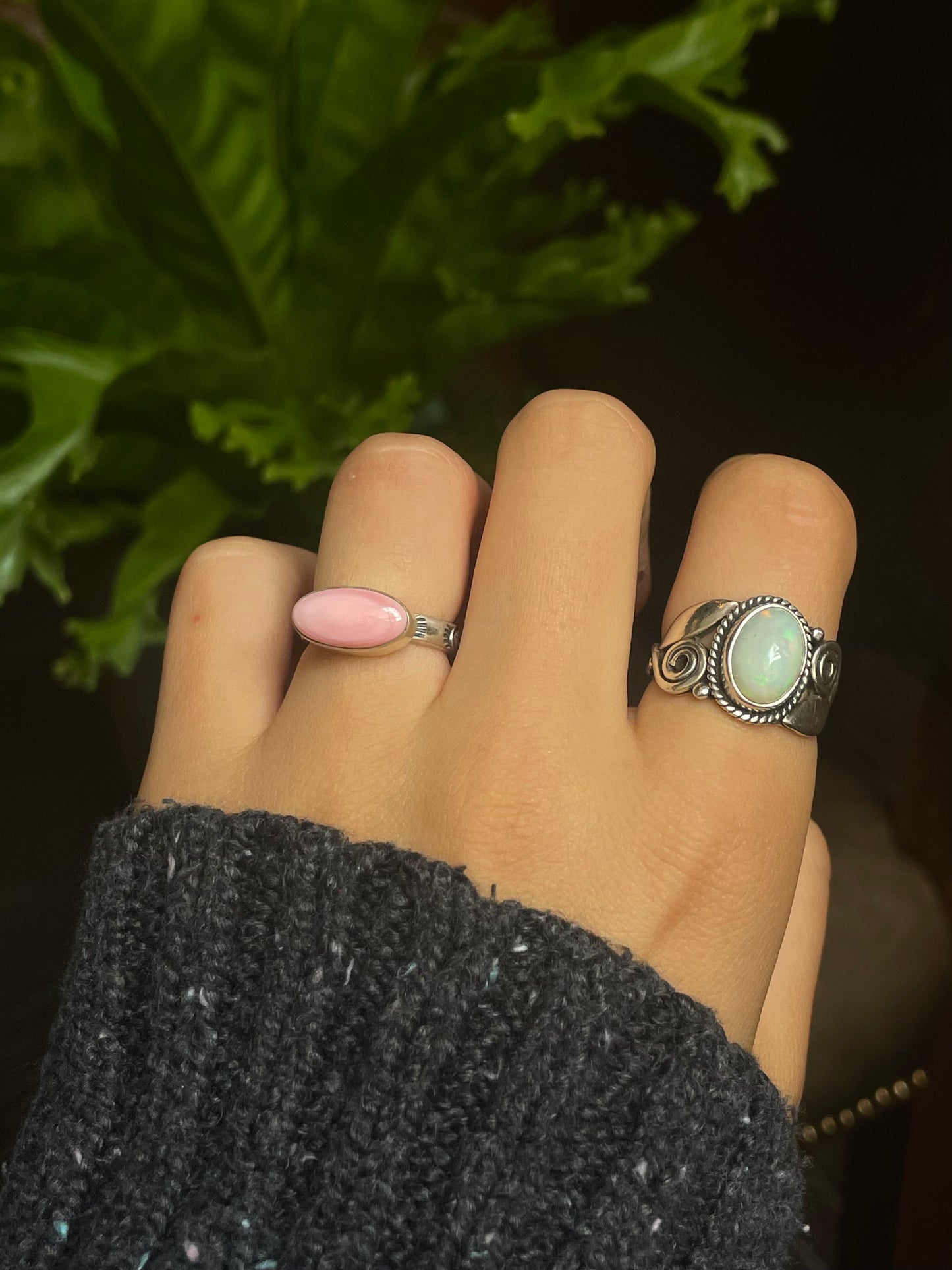 Pink Conch Ring Size 6 | 925 Sterling Silver G133