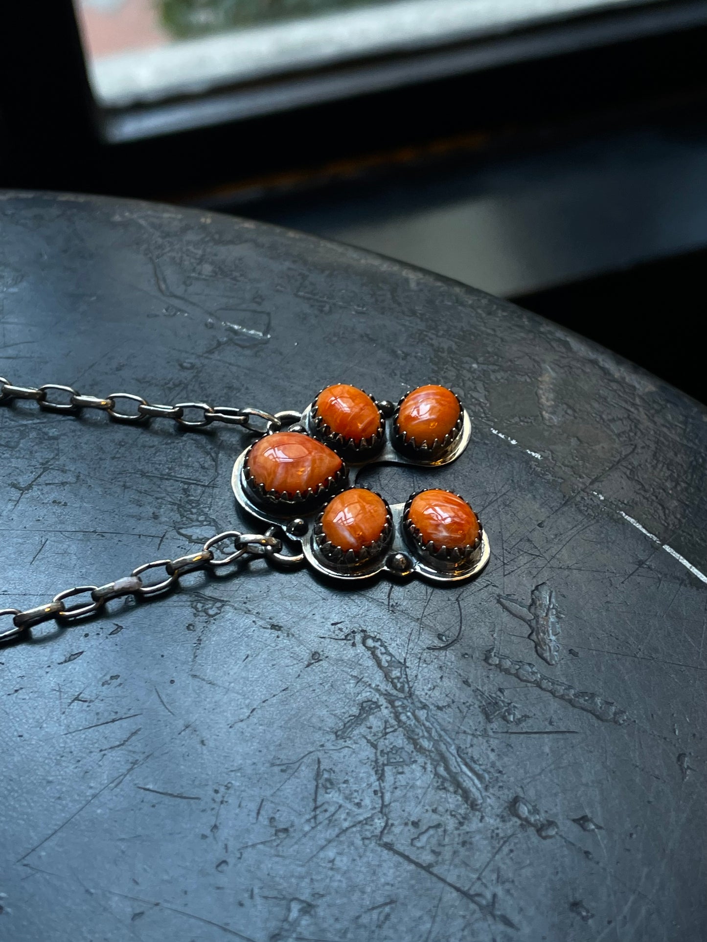 Spiny Oyster Naja Necklace | 925 Sterling Silver E356