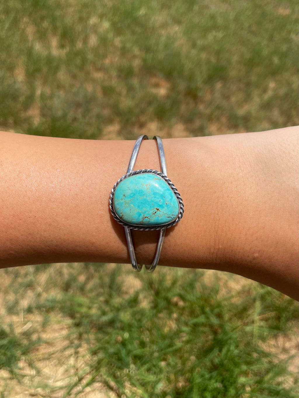 Turquoise Statement Cuff Bracelet | 925 Sterling Silver G735