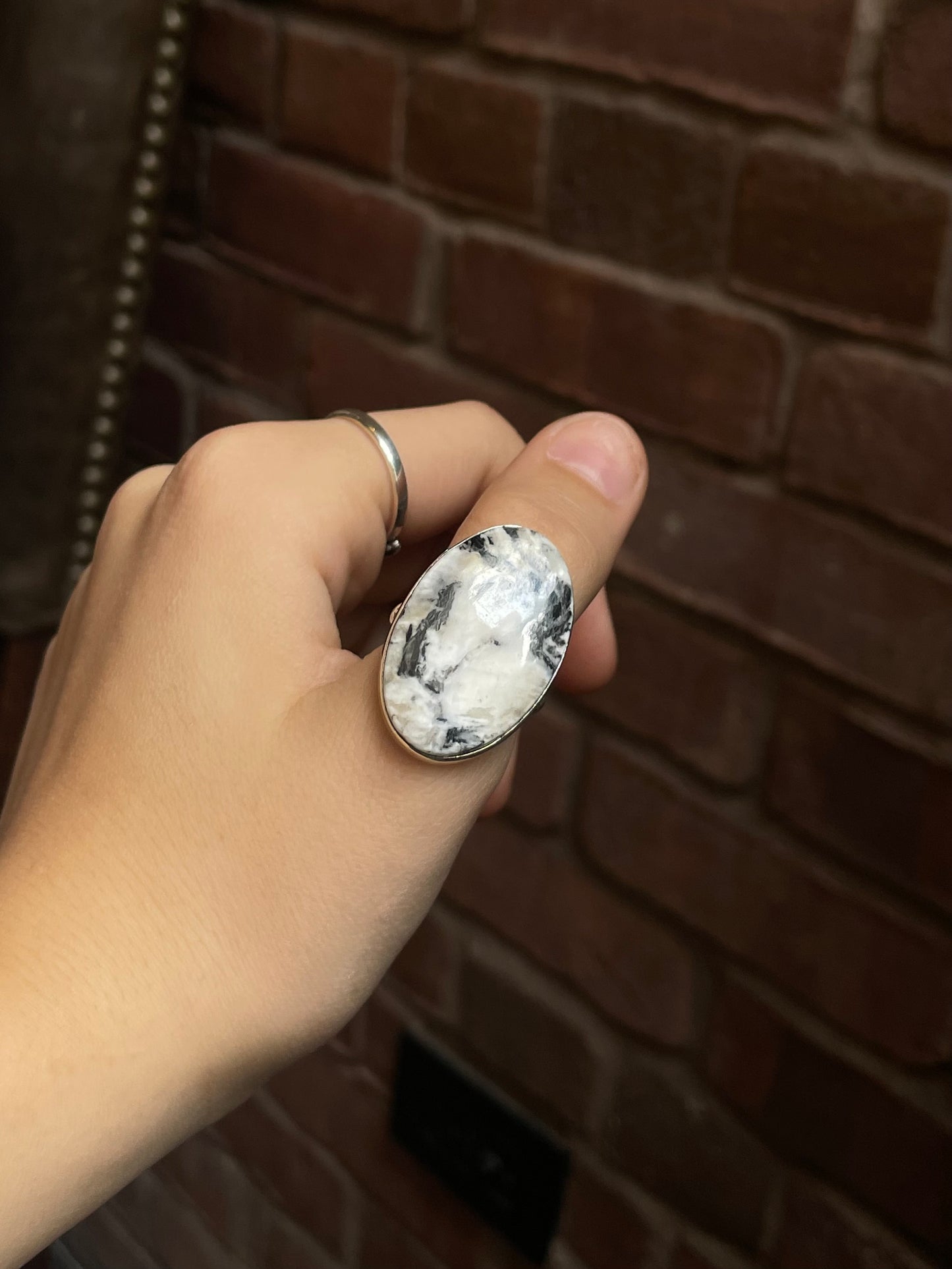 White Buffalo Ring | Sterling Silver 925 | Size 10 C704