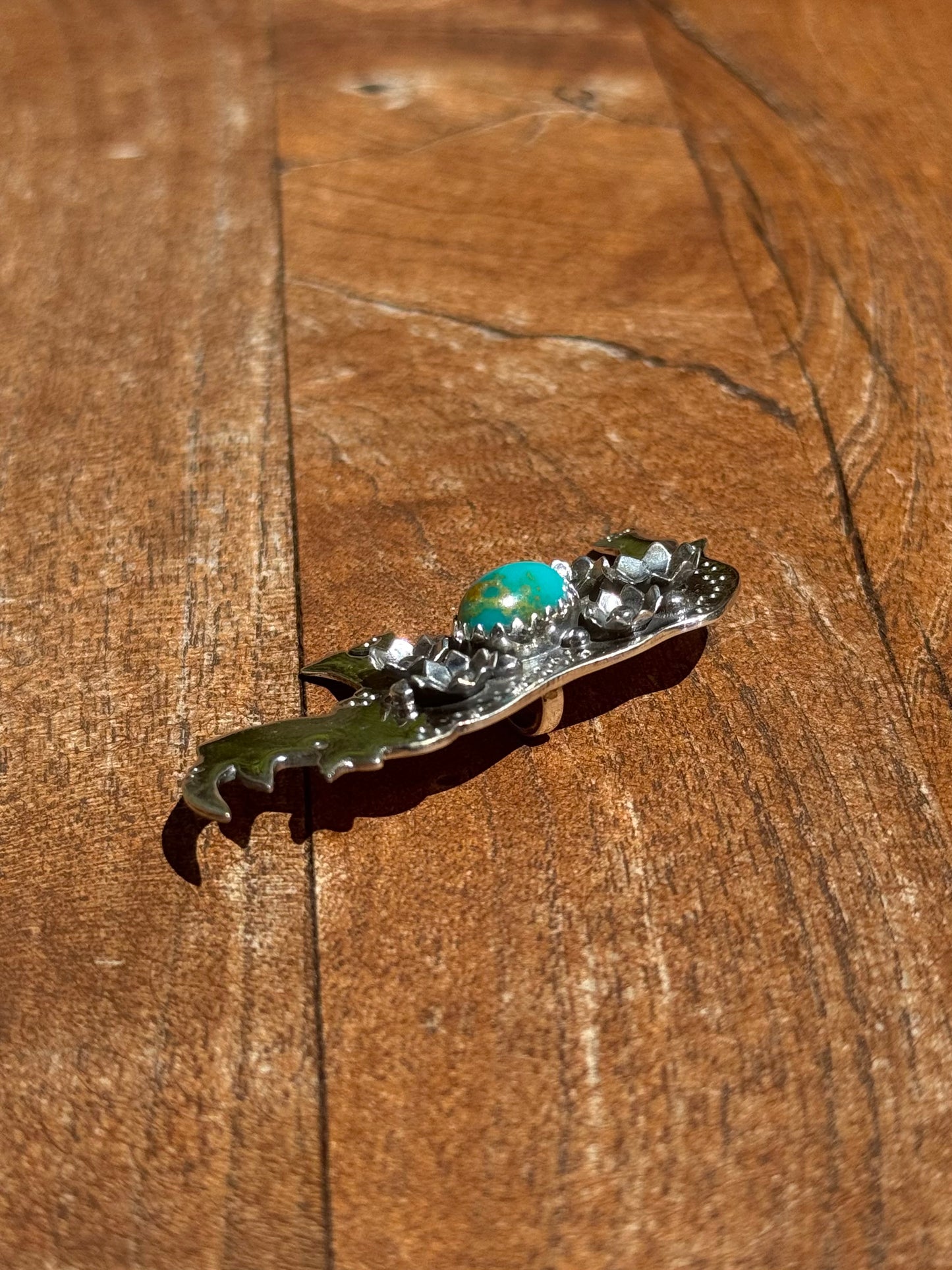 Turquoise Rhinoceros Pendant | 925 Sterling Silver A587