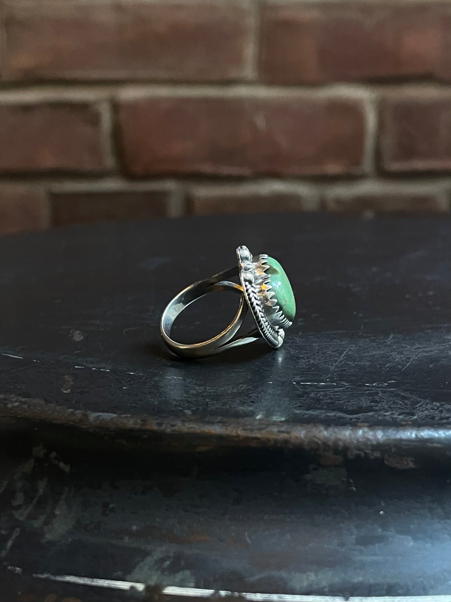Turquoise Heart Ring | 925 Sterling Silver Size 8 E464