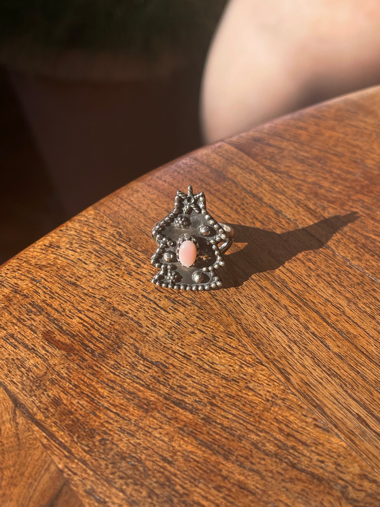 Pink Conch Ring Size | 925 Sterling Silver C881