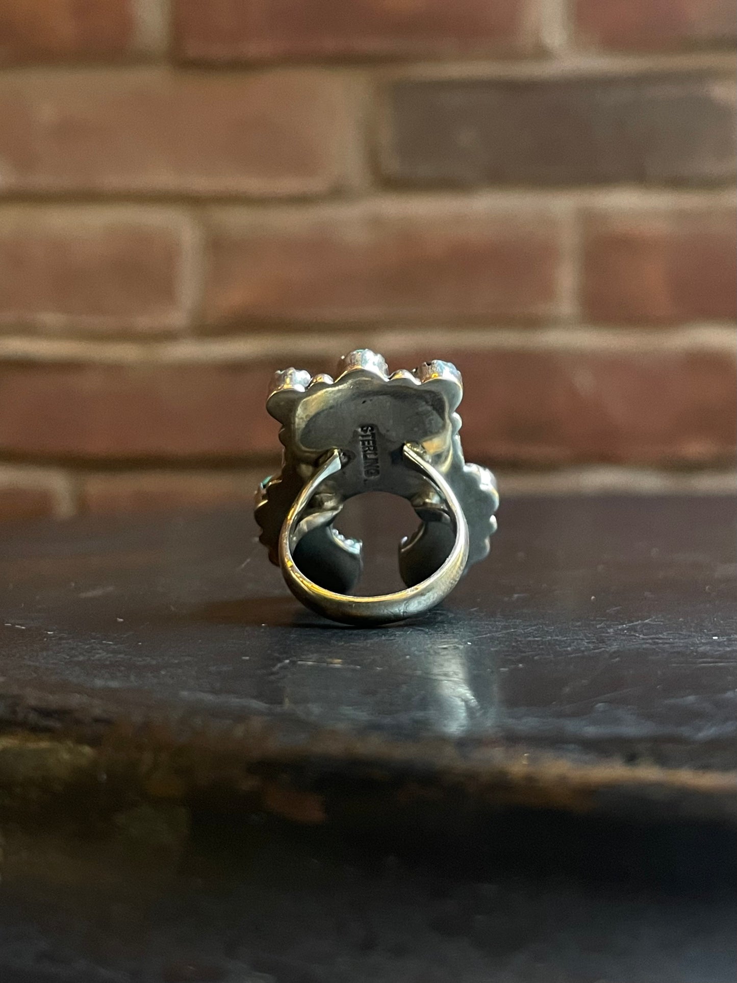 Turquoise Naja Statement Ring Size 6 | Sterling Silver E867