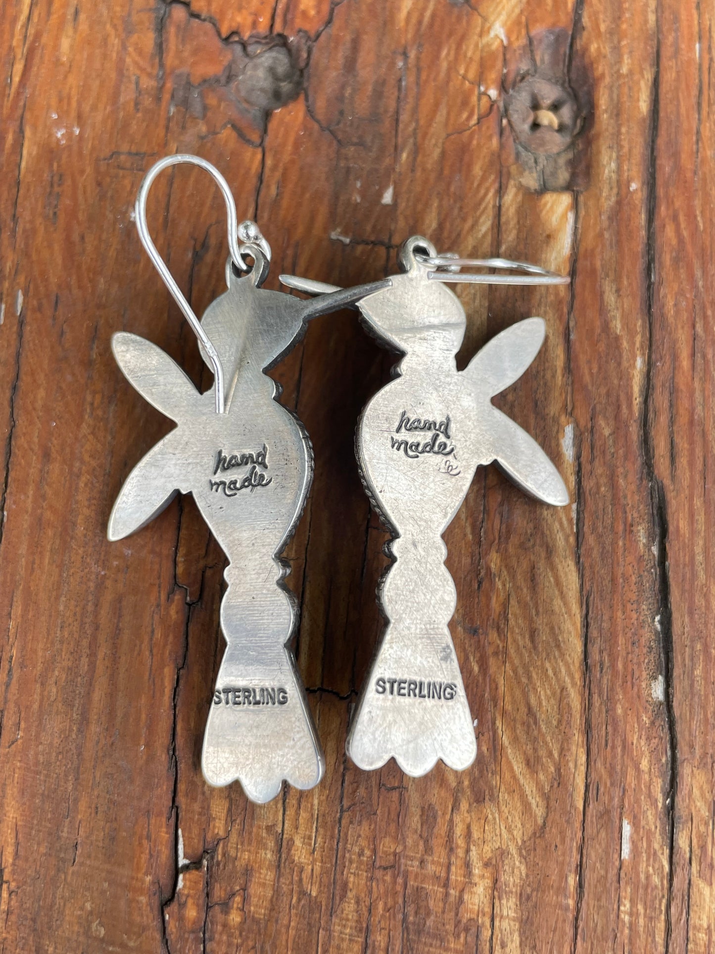 Pink Conch Hummingbird Earrings | Spiny Oyster & Coral | Sterling Silver B962