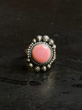 Pink Conch Ring Size 7 | 925 Sterling Silver Southwest E191